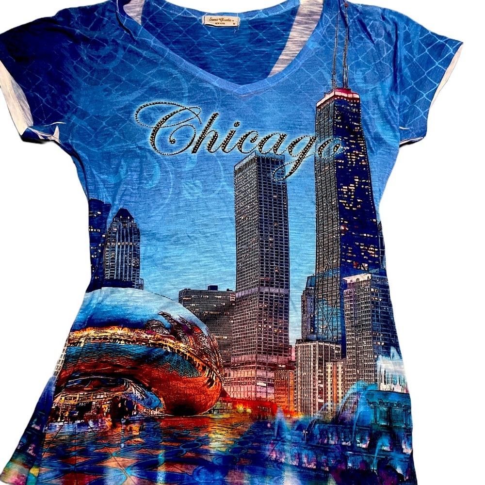 M bedazzled Chicago shirt